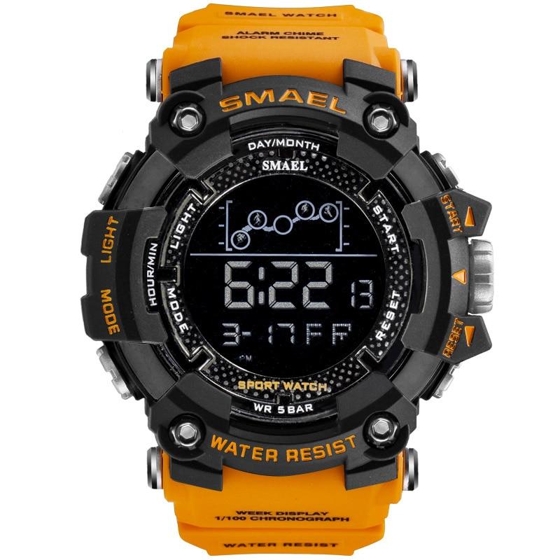 Relógio Smael Militar 1802 - Digital Watch relógio 024 AmploTech Laranja 